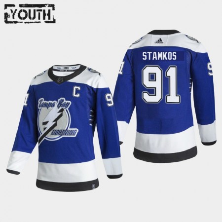 Kinder Eishockey Tampa Bay Lightning Trikot Steven Stamkos 91 2020-21 Reverse Retro Authentic